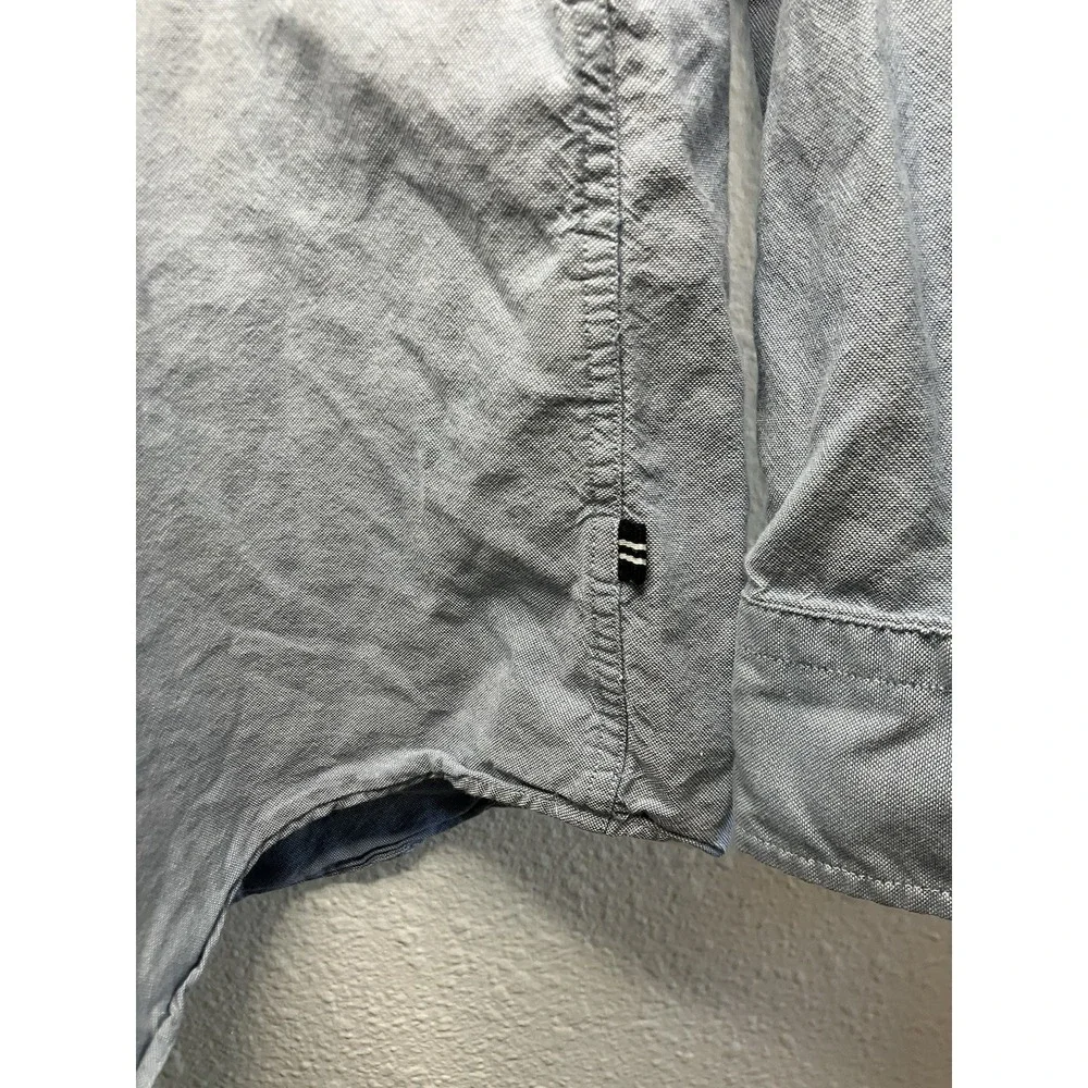 Nautica Blue Long Sleeved Button Shirt 100% Cotton Size Medium - Picture 2 of 5